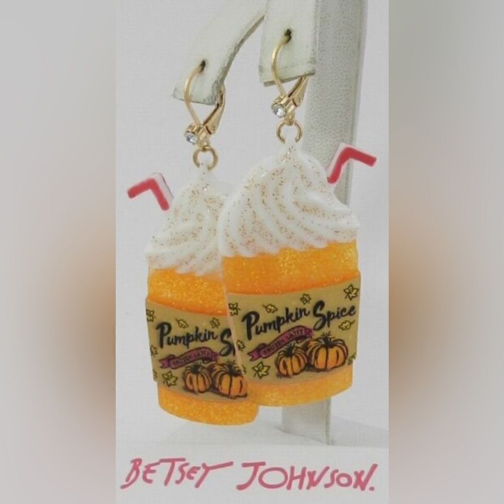 Betsey Johnson pumpkin spice earrings - Picture 4 of 5